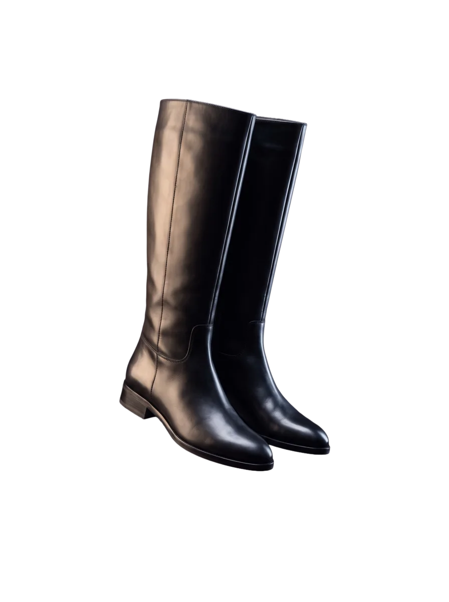 Black knee boots cutout